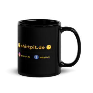 Schwarze glänzende Tasse – shirtpit.de