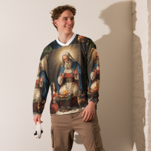Recyceltes Hockey-Fantrikot Allover christliche Weihnacht