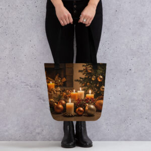 Stoffbeutel Allover Weihnachten Advent