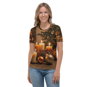 Damen-T-Shirt Allover Advent