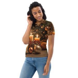 Damen-T-Shirt Allover Advent