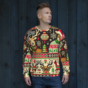 Unisex-Pullover allover Ugly Christmas Sweater