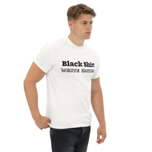 Klassisches Unisex T-Shirt White Shirt Black Edition