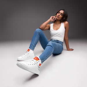 High-Top Leinenschuhe für Damen mit Kölner Wappen