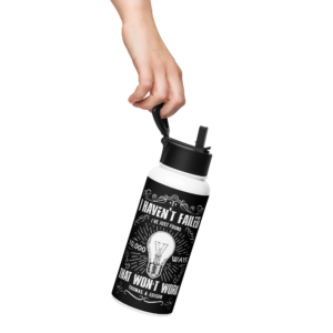 Edelstahl Trinkflasche mit Strohhalm